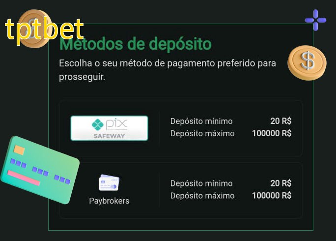 O cassino tptbetbet oferece uma grande variedade de métodos de pagamento